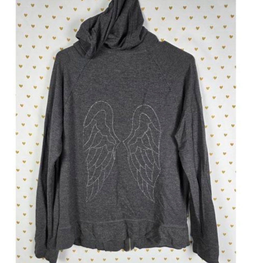 💎 Victoria's Secret Dark Gray Zip-Up Hoodie